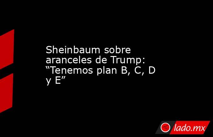 Sheinbaum sobre aranceles de Trump: “Tenemos plan B, C, D y E”. Noticias en tiempo real