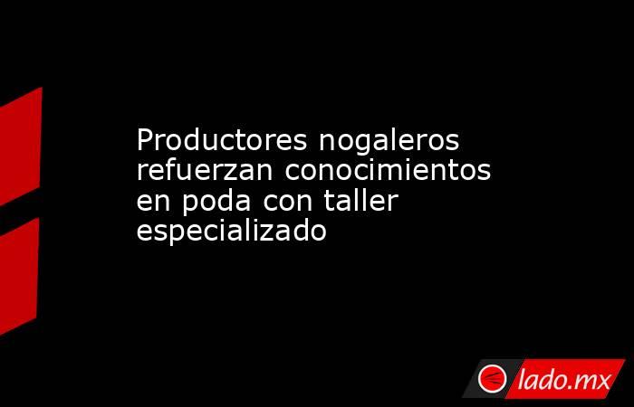 Productores nogaleros refuerzan conocimientos en poda con taller especializado. Noticias en tiempo real