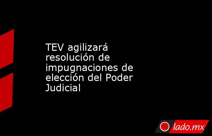 TEV agilizará resolución de impugnaciones de elección del Poder Judicial. Noticias en tiempo real