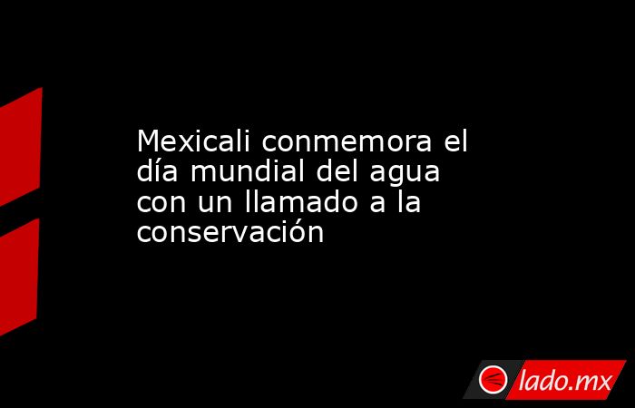 Mexicali conmemora el día mundial del agua con un llamado a la conservación. Noticias en tiempo real