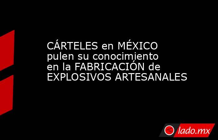 CÁRTELES en MÉXICO pulen su conocimiento en la FABRICACIÓN de EXPLOSIVOS ARTESANALES. Noticias en tiempo real