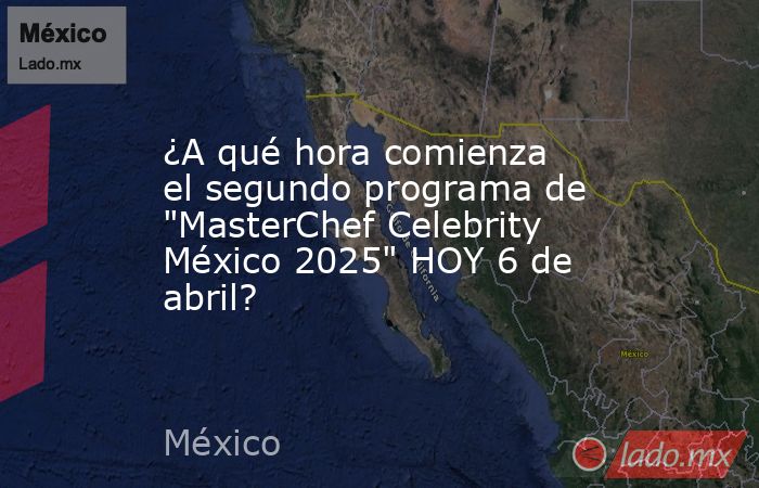 ¿A qué hora comienza el segundo programa de 