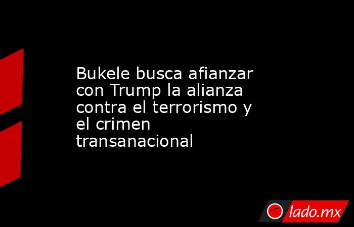 Bukele busca afianzar con Trump la alianza contra el terrorismo y el crimen transanacional. Noticias en tiempo real