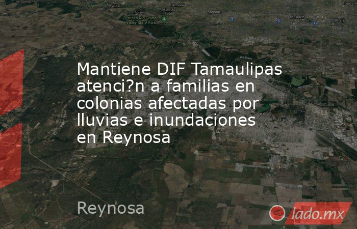 Mantiene DIF Tamaulipas atenci?n a familias en colonias afectadas por lluvias e inundaciones en Reynosa. Noticias en tiempo real