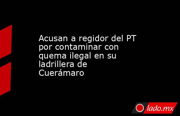 Acusan a regidor del PT por contaminar con quema ilegal en su ladrillera de Cuerámaro. Noticias en tiempo real