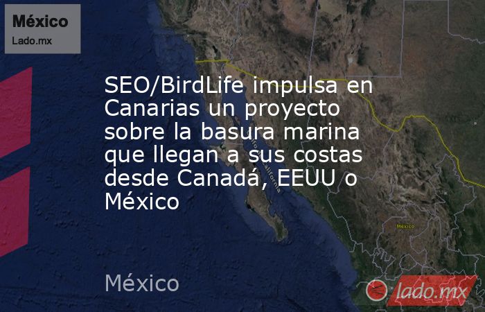 SEO/BirdLife impulsa en Canarias un proyecto sobre la basura marina que llegan a sus costas desde Canadá, EEUU o México. Noticias en tiempo real