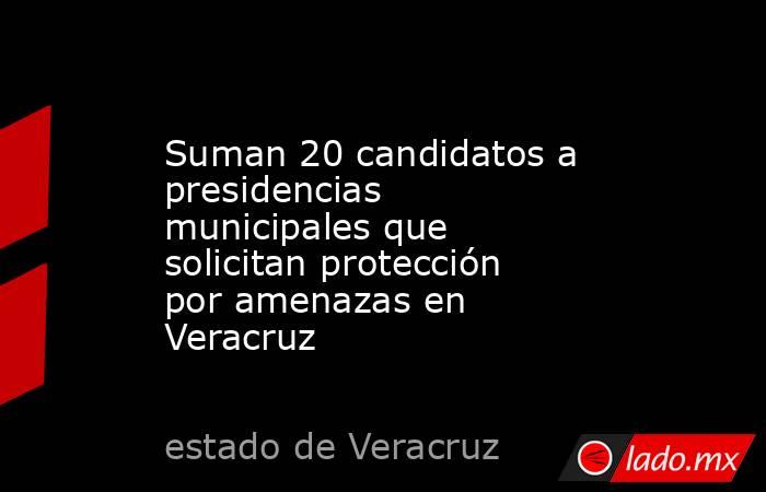 Suman 20 candidatos a presidencias municipales que solicitan protección por amenazas en Veracruz. Noticias en tiempo real