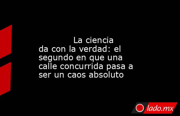                                                                                                             La ciencia da con la verdad: el segundo en que una calle concurrida pasa a ser un caos absoluto                                                    . Noticias en tiempo real
