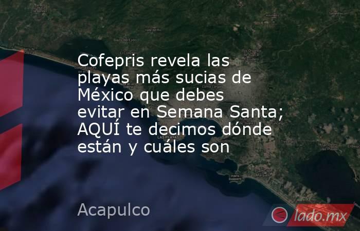 Cofepris revela las playas más sucias de México que debes evitar en Semana Santa; AQUÍ te decimos dónde están y cuáles son. Noticias en tiempo real
