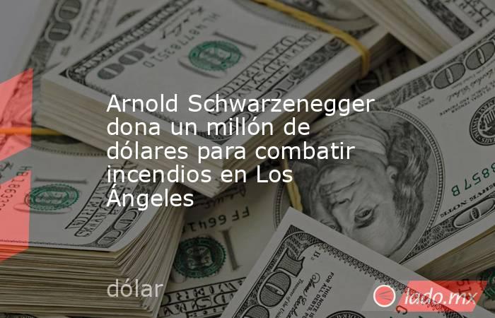 Arnold Schwarzenegger dona un millón de dólares para combatir incendios en Los Ángeles. Noticias en tiempo real
