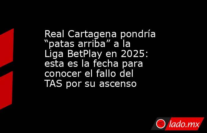 Real Cartagena pondría “patas arriba” a la Liga BetPlay en 2025: esta es la fecha para conocer el fallo del TAS por su ascenso. Noticias en tiempo real