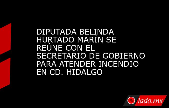 DIPUTADA BELINDA HURTADO MARÍN SE REÚNE CON EL SECRETARIO DE GOBIERNO PARA ATENDER INCENDIO EN CD. HIDALGO. Noticias en tiempo real