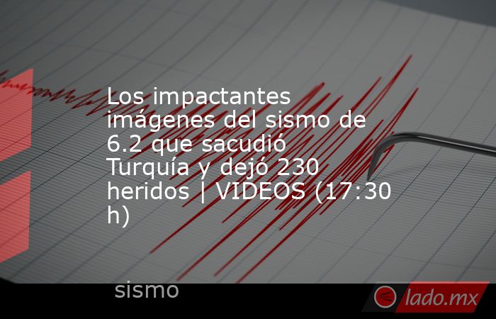 Los impactantes imágenes del sismo de 6.2 que sacudió Turquía y dejó 230 heridos | VIDEOS (17:30 h). Noticias en tiempo real