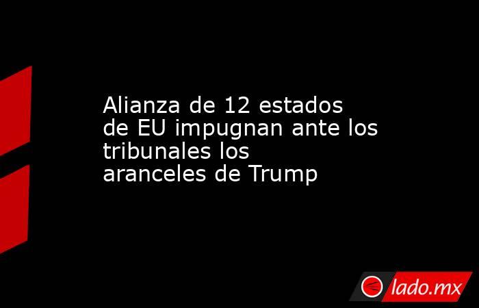 Alianza de 12 estados de EU impugnan ante los tribunales los aranceles de Trump. Noticias en tiempo real