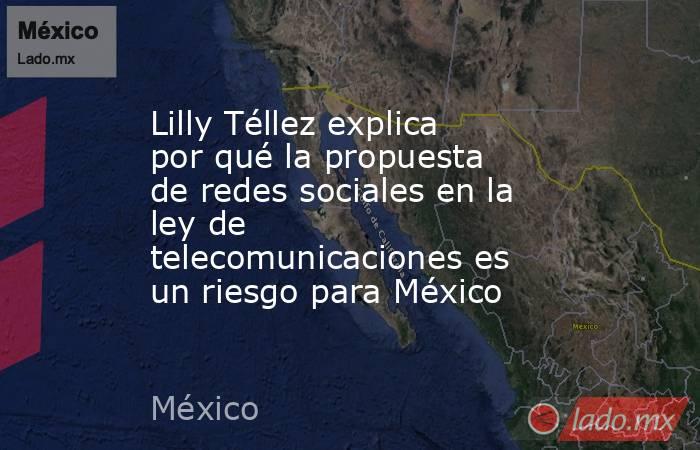 Lilly Téllez explica por qué la propuesta de redes sociales en la ley de telecomunicaciones es un riesgo para México. Noticias en tiempo real