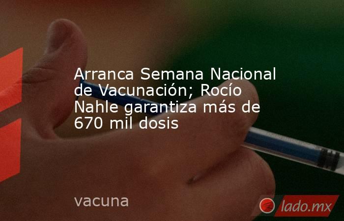 Arranca Semana Nacional de Vacunación; Rocío Nahle garantiza más de 670 mil dosis. Noticias en tiempo real