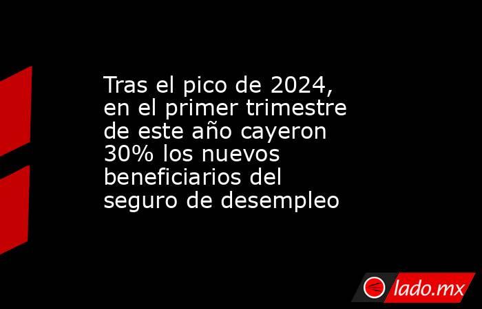 Tras el pico de 2024, en el primer trimestre de este año cayeron 30% los nuevos beneficiarios del seguro de desempleo . Noticias en tiempo real