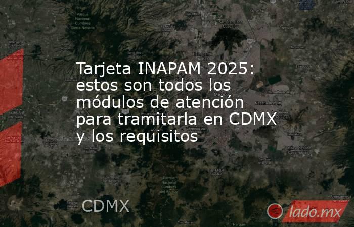 Tarjeta INAPAM 2025: estos son todos los módulos de atención para tramitarla en CDMX y los requisitos. Noticias en tiempo real