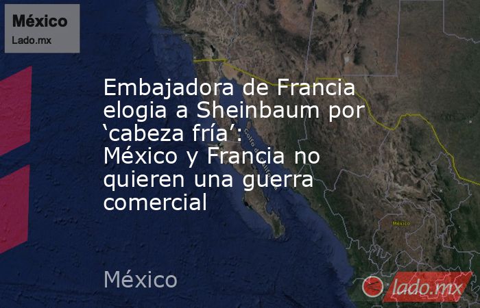 Embajadora de Francia elogia a Sheinbaum por ‘cabeza fría’: México y Francia no quieren una guerra comercial. Noticias en tiempo real