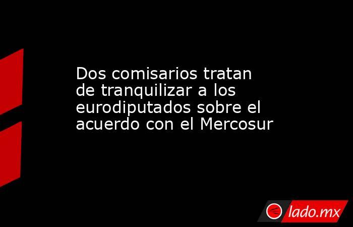 Dos comisarios tratan de tranquilizar a los eurodiputados sobre el acuerdo con el Mercosur. Noticias en tiempo real