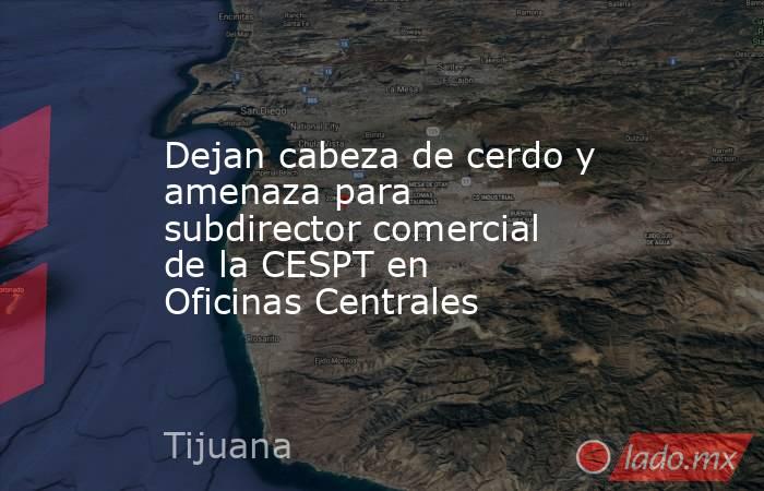 Dejan cabeza de cerdo y amenaza para subdirector comercial de la CESPT en  Oficinas Centrales. Noticias en tiempo real