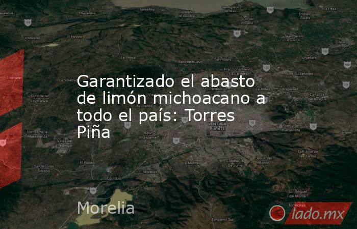 Garantizado el abasto de limón michoacano a todo el país: Torres Piña. Noticias en tiempo real