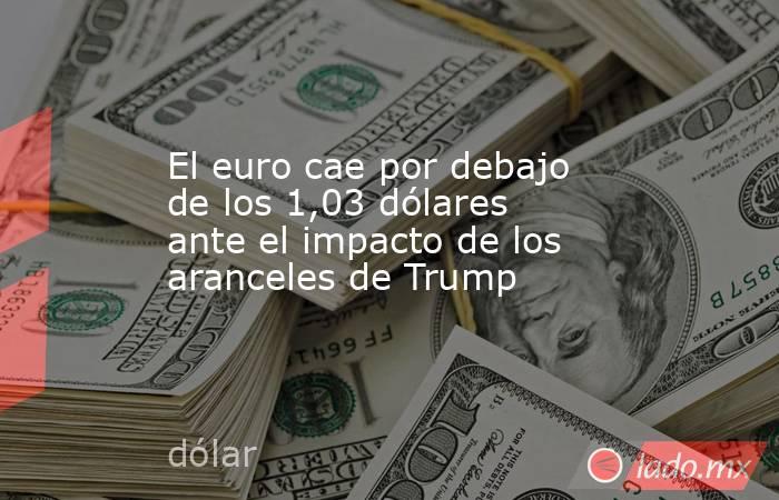 El euro cae por debajo de los 1,03 dólares ante el impacto de los aranceles de Trump. Noticias en tiempo real