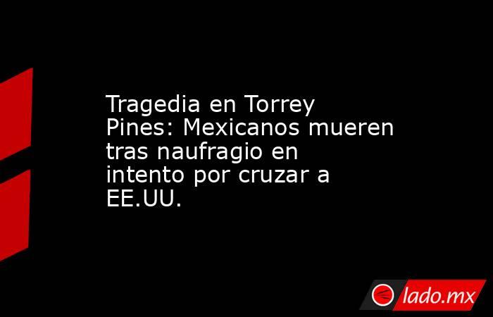 Tragedia en Torrey Pines: Mexicanos mueren tras naufragio en intento por cruzar a EE.UU.. Noticias en tiempo real
