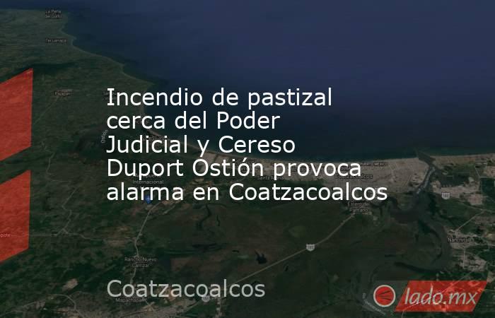 Incendio de pastizal cerca del Poder Judicial y Cereso Duport Ostión provoca alarma en Coatzacoalcos. Noticias en tiempo real