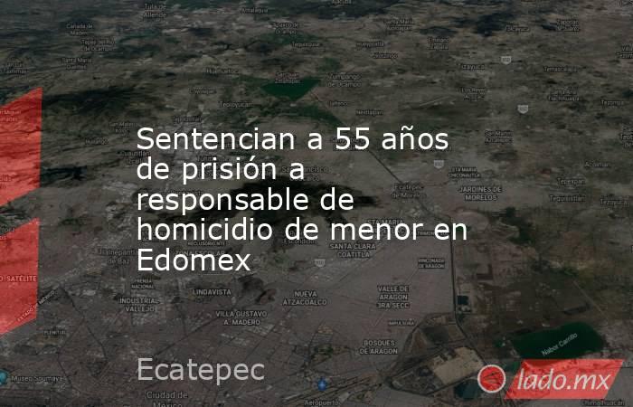 Sentencian a 55 años de prisión a responsable de homicidio de menor en Edomex. Noticias en tiempo real