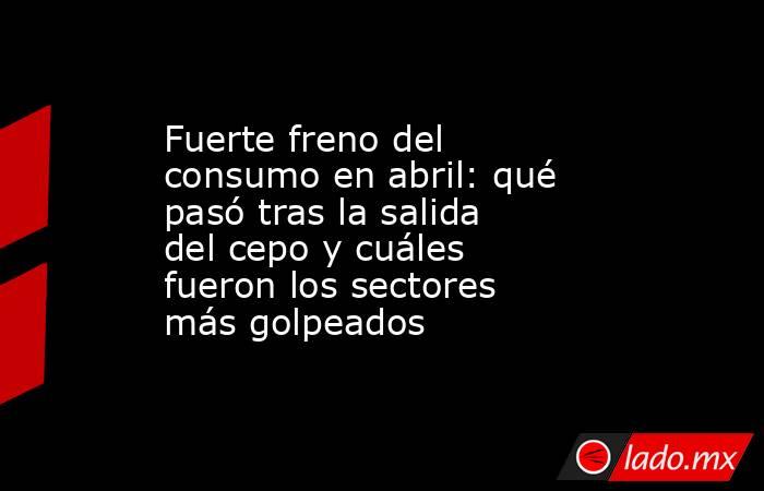 Fuerte freno del consumo en abril: qué pasó tras la salida del cepo y cuáles fueron los sectores más golpeados. Noticias en tiempo real
