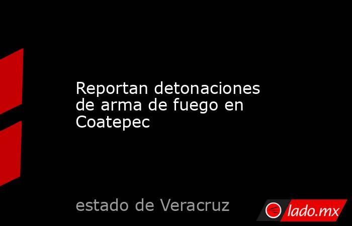 Reportan detonaciones de arma de fuego en Coatepec. Noticias en tiempo real