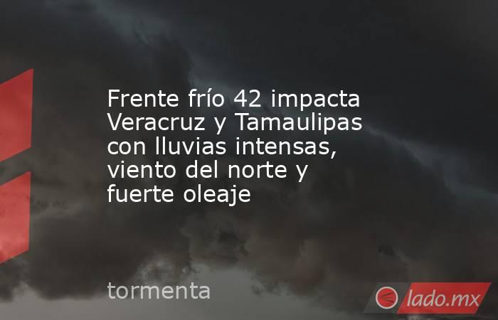 Frente frío 42 impacta Veracruz y Tamaulipas con lluvias intensas, viento del norte y fuerte oleaje. Noticias en tiempo real