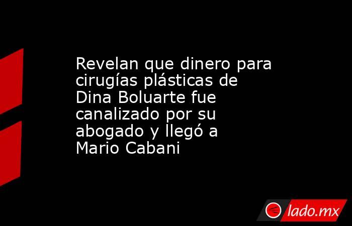 Revelan que dinero para cirugías plásticas de Dina Boluarte fue canalizado por su abogado y llegó a Mario Cabani. Noticias en tiempo real