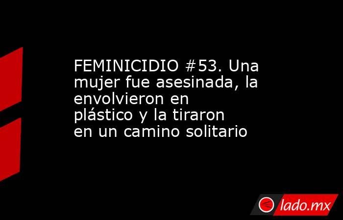FEMINICIDIO #53. Una mujer fue asesinada, la envolvieron en plástico y la tiraron en un camino solitario. Noticias en tiempo real