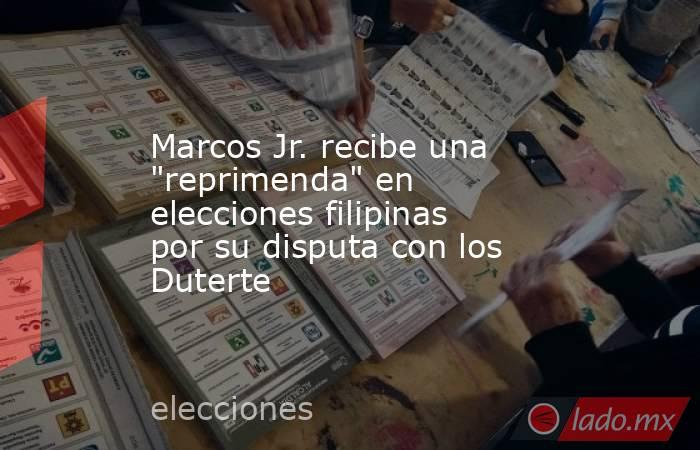Marcos Jr. recibe una 