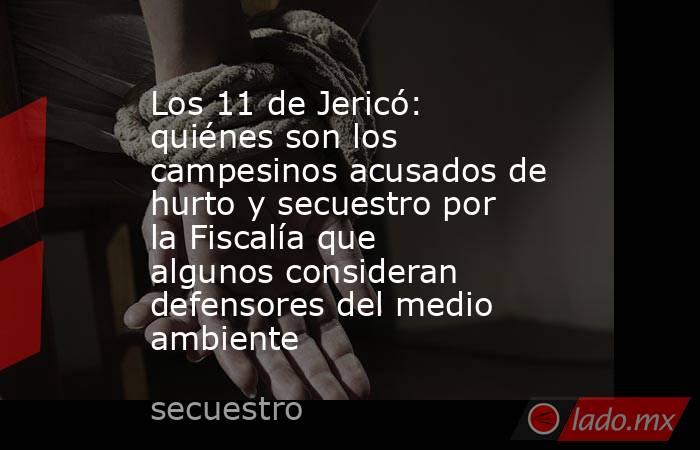 Los 11 de Jericó: quiénes son los campesinos acusados de hurto y secuestro por la Fiscalía que algunos consideran defensores del medio ambiente. Noticias en tiempo real