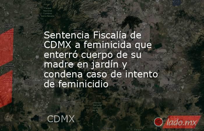Sentencia Fiscalía de CDMX a feminicida que enterró cuerpo de su madre en jardín y condena caso de intento de feminicidio. Noticias en tiempo real