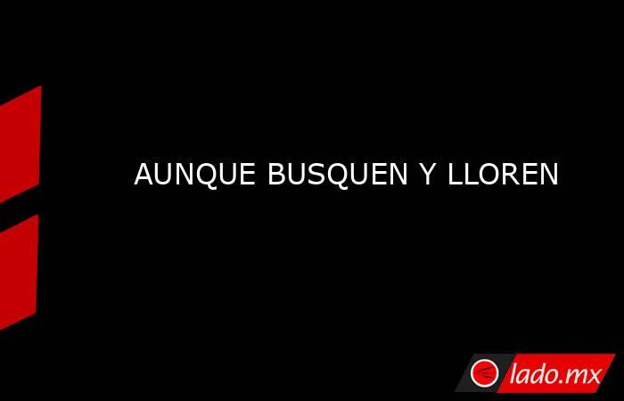 AUNQUE BUSQUEN Y LLOREN. Noticias en tiempo real