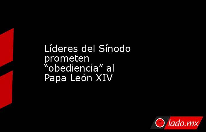 Líderes del Sínodo prometen “obediencia” al Papa León XIV. Noticias en tiempo real