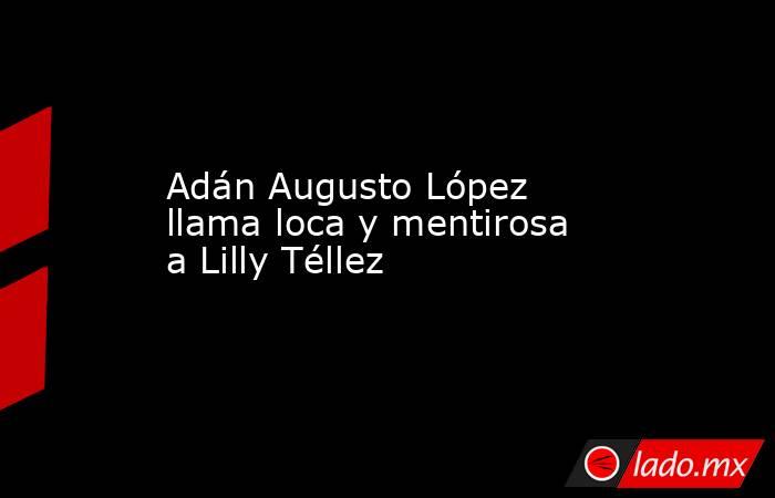 Adán Augusto López llama loca y mentirosa a Lilly Téllez. Noticias en tiempo real