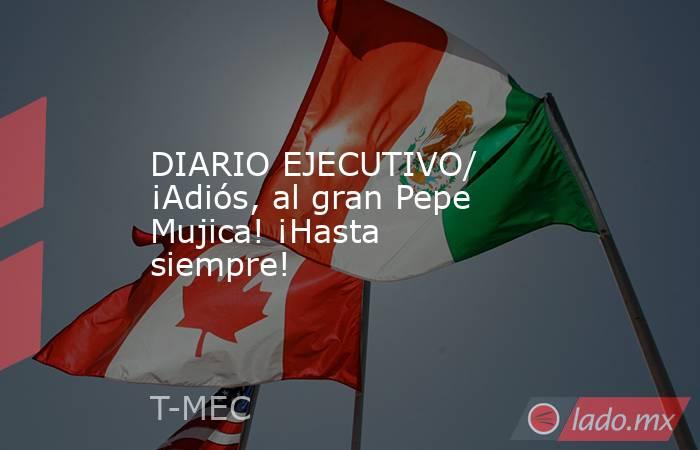 DIARIO EJECUTIVO/ ¡Adiós, al gran Pepe Mujica! ¡Hasta siempre!. Noticias en tiempo real