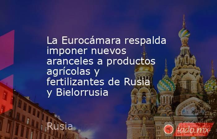 La Eurocámara respalda imponer nuevos aranceles a productos agrícolas y fertilizantes de Rusia y Bielorrusia. Noticias en tiempo real