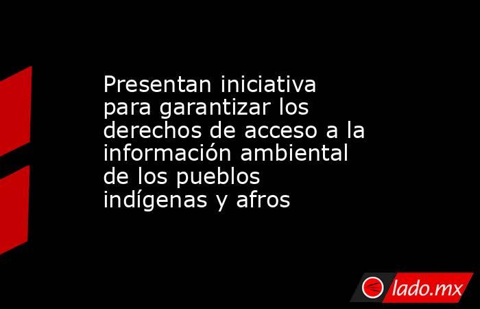 Presentan iniciativa para garantizar los derechos de acceso a la información ambiental de los pueblos indígenas y afros. Noticias en tiempo real
