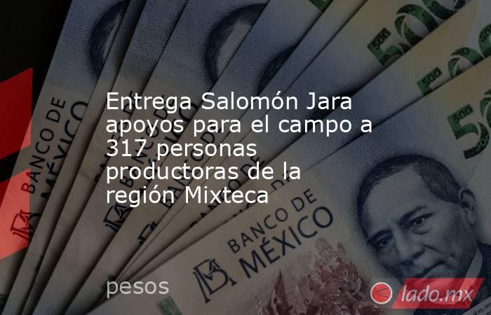 Entrega Salomón Jara apoyos para el campo a 317 personas productoras de la región Mixteca. Noticias en tiempo real