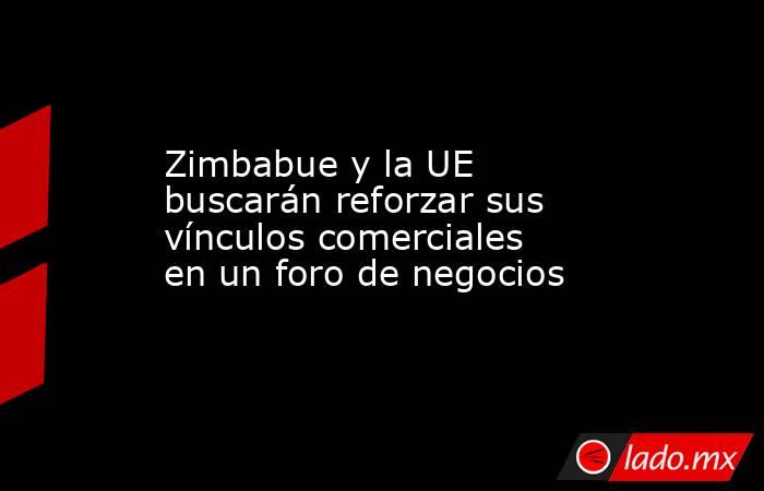 Zimbabue y la UE buscarán reforzar sus vínculos comerciales en un foro de negocios. Noticias en tiempo real