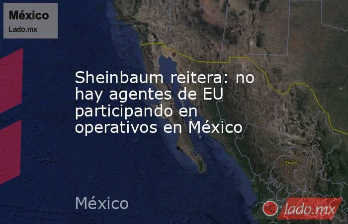 Sheinbaum reitera: no hay agentes de EU participando en operativos en México. Noticias en tiempo real