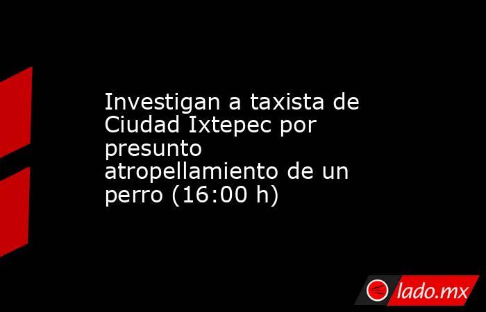 Investigan a taxista de Ciudad Ixtepec por presunto atropellamiento de un perro (16:00 h). Noticias en tiempo real