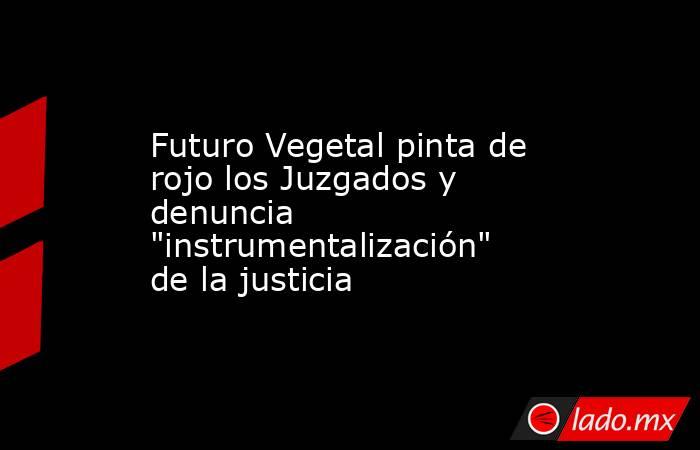 Futuro Vegetal pinta de rojo los Juzgados y denuncia 