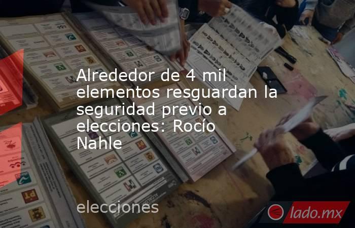 Alrededor de 4 mil elementos resguardan la seguridad previo a elecciones: Rocío Nahle. Noticias en tiempo real